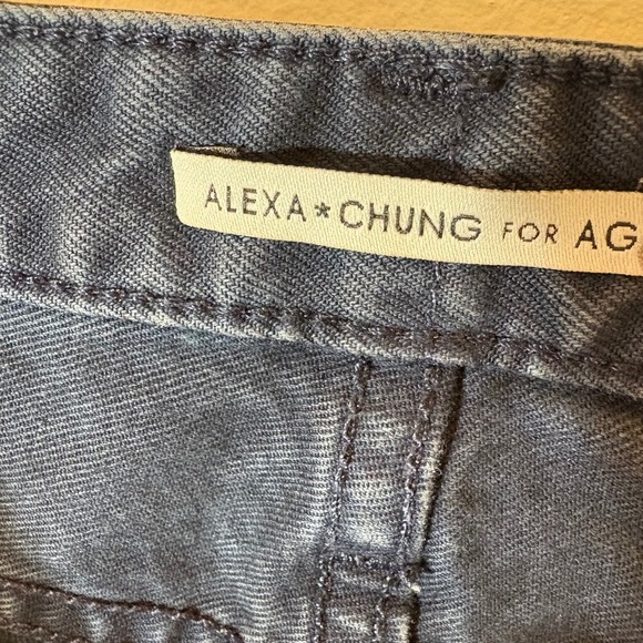 Alexa Chung for AG Adriano Goldschmied Washed Black Denim Shorts Size 27 - Picture 5 of 7